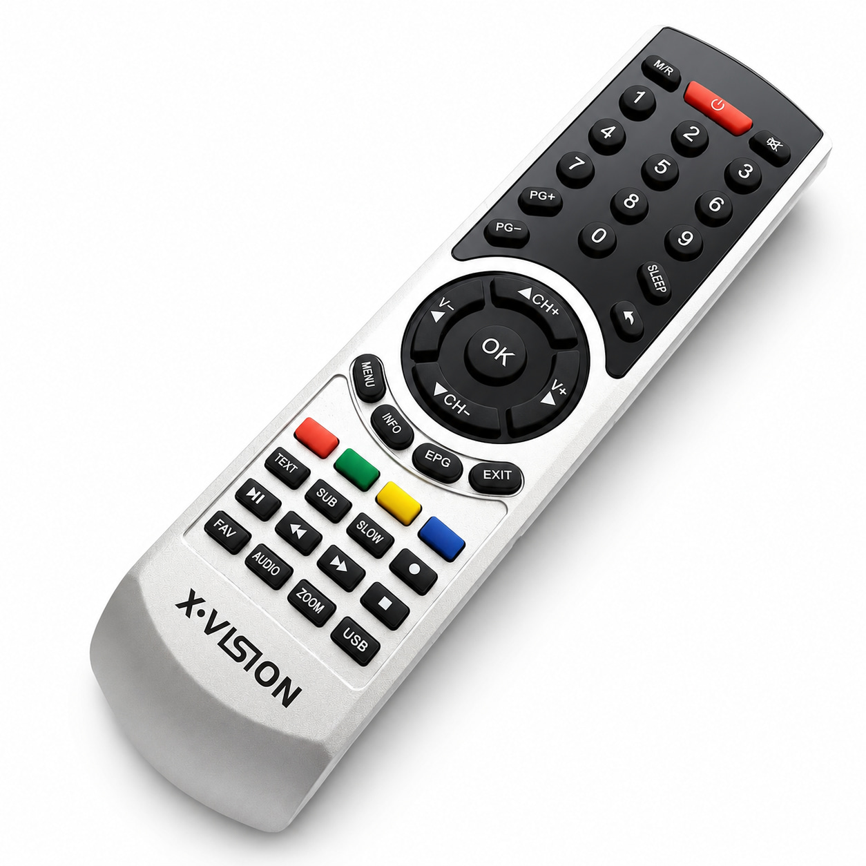 کنترل گیرنده دیجیتال ایکس ویژن مدل نقره ای XVISION