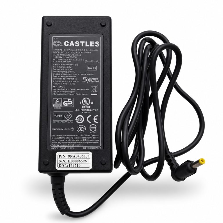 آداپتور 9 ولت 1.4 آمپر برند CASTLES جنس خوب بادوام