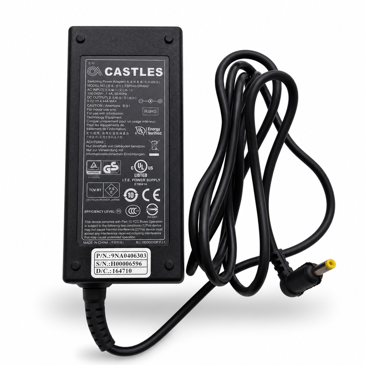 آداپتور 9 ولت 1.4 آمپر برند CASTLES جنس خوب بادوام