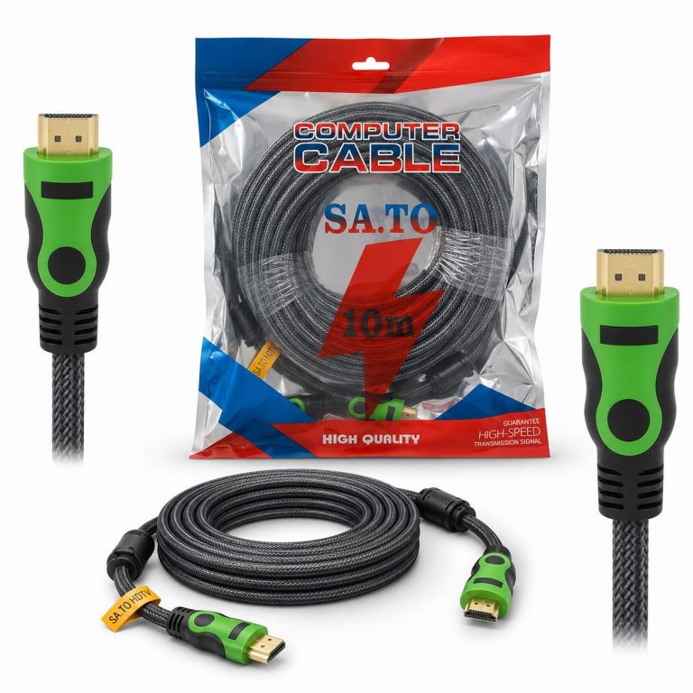 کابل HDMI طول 10 متر جنس کنفی برند SA.TO