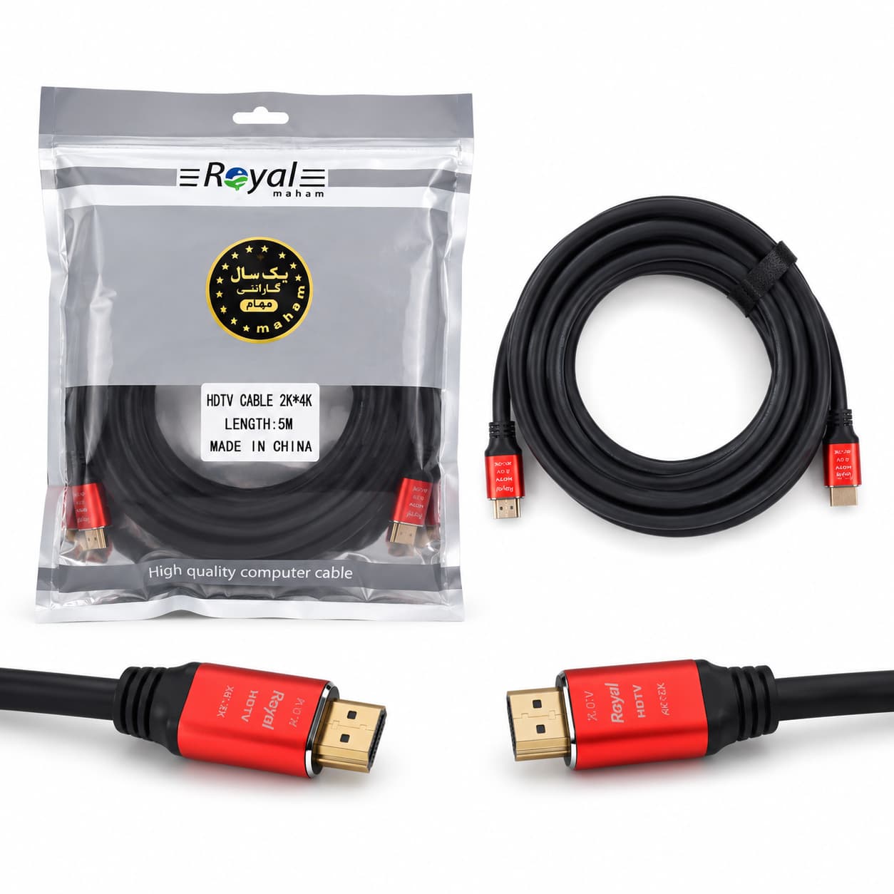 کابل HDMI طول 5 متر 4K برند Royal