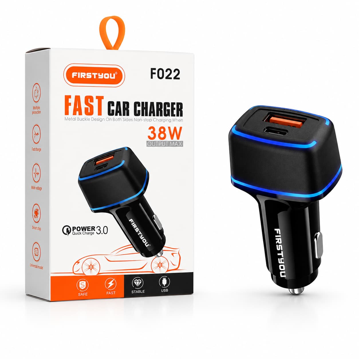 شارژر فندکی سوپر فست FIRSTyou مدل F022
