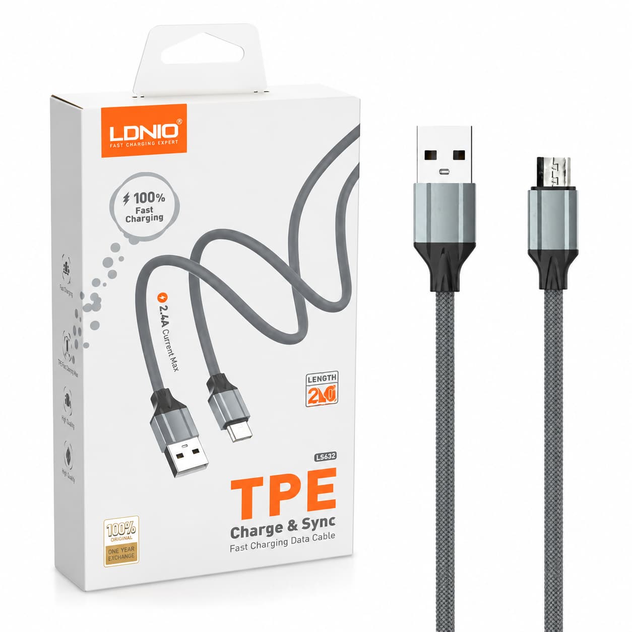 MobileCharger (3) کابل شارژ موبایل میکرو کنفی فست شارژ 1.5 متر