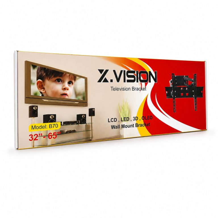 براکت تک بازویی بزرگ (پایه دیواری تلویزیون) 32 تا 65 اینچ_جعبه
