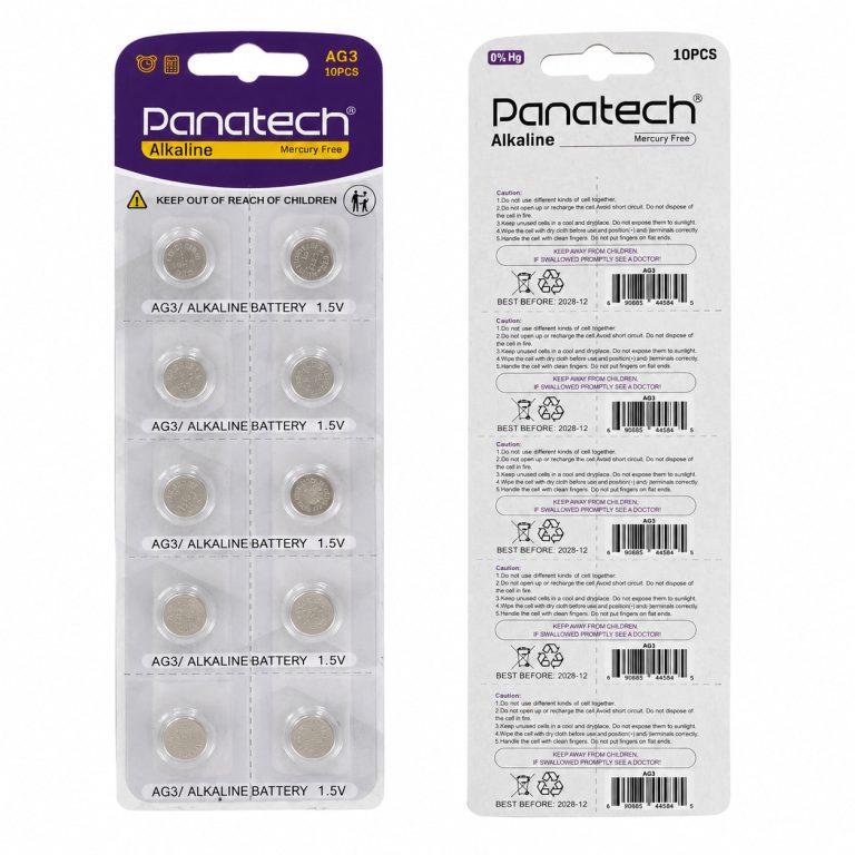 باتری دکمه ای (سکه ای ریز) سایز AG13 (LR41) جنس آلکالین برند Panatech