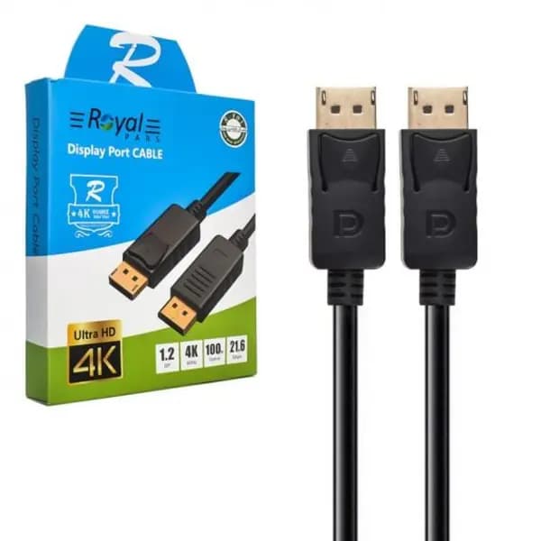 کابل DISPLAY PORT طول 3 متر باکیفیت Ultra HD 4K برند رویال (1 سال گارانتی طلایی)