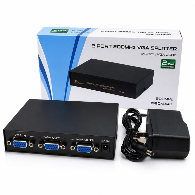 اسپلیتر VGA با آداپتور ـ 2 پورت