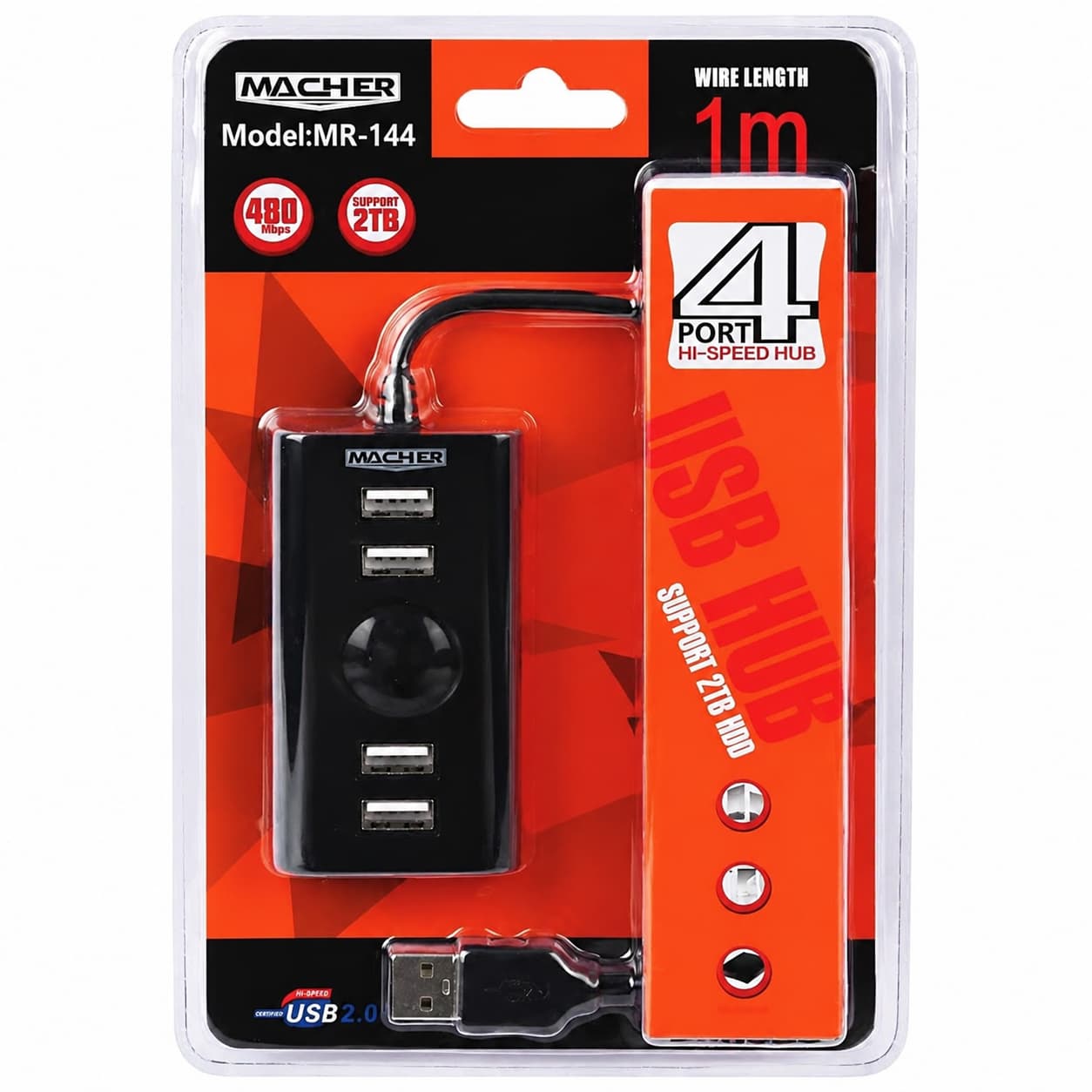 هاب USB باکیفیت 4 تایی مچر