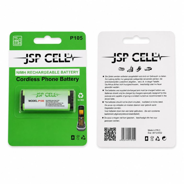 باتری شارژی تلفن بی سیم پاناسونیک مدل P-105 (برند JSP CELL)