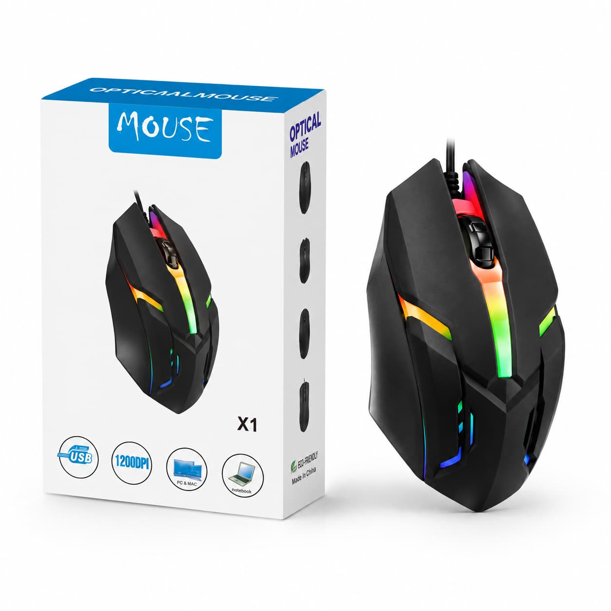 موس سیم دار گیمینگ MOUSE مدل X1