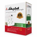 محافظ برق صوتی تصویری 1.4 متر سیم 4 خانه برند مجیک مدل 402 ـ جعبه