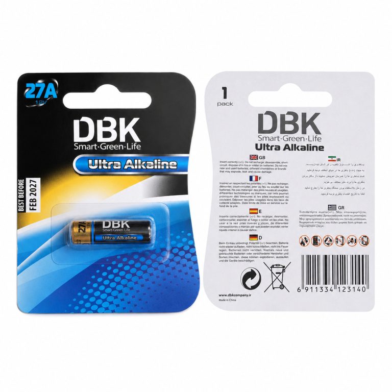 باتری ریموتی 27A برند DBK (جنس اولترا آلکالین با دوام بالا)