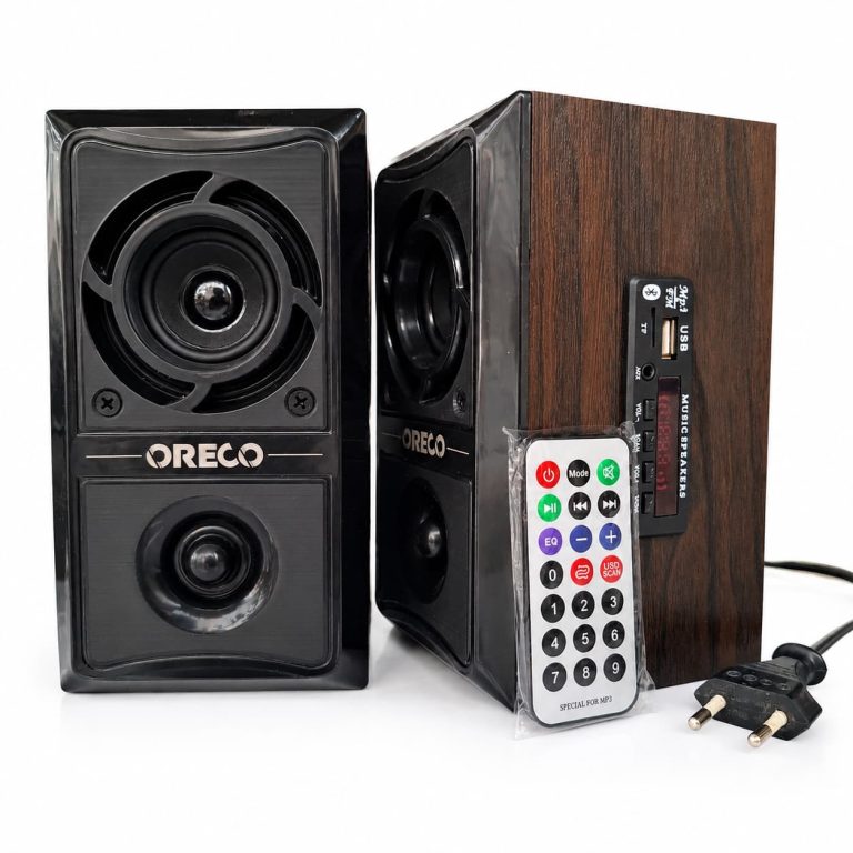 اسپیکر بلوتوثی دو تیکه دسکتاپ ریموت دار برند ORECO مدل T-003T