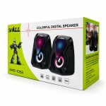 اسپیکر دسکتاپ سویز مدل SWIZZ SWE-1035 (دو تیکه RGB دار) ـ عکس کارتن