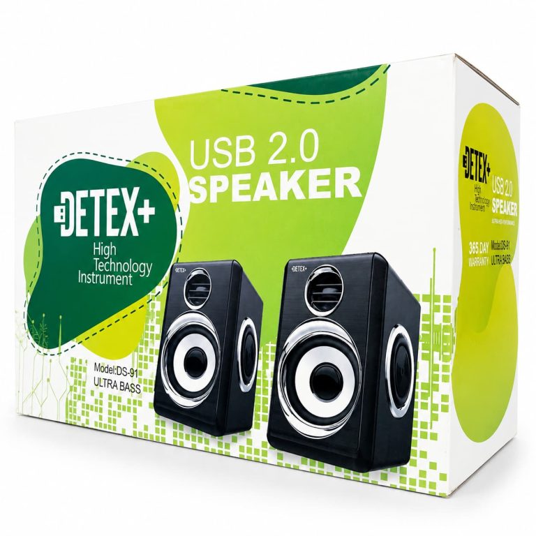 اسپیکر دسکتاپ دو تیکه دتکس مدل DETEX+ DS-91 ـ جعبه